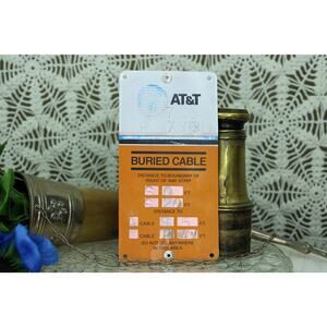 AT&T Buried Cable Metal Sign